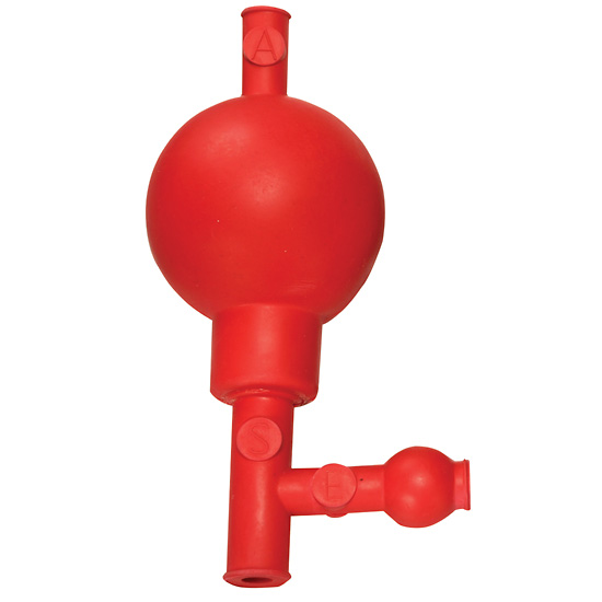 Argos Technologies Bulb Pipette Filler Up to 50 mL Red from ColeParmer