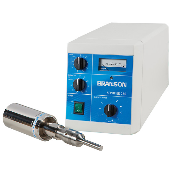 Branson 250 Analog Sonifier with 1 2 Horn 200 W 240 VAC from ColeParmer