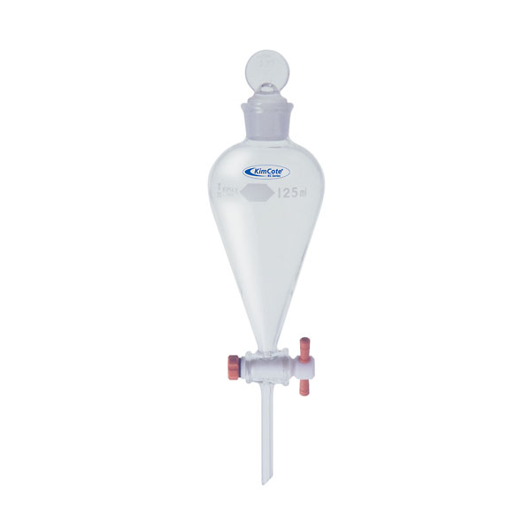 Kimcote Separatory Funnel With Glass Stopper PTFE 2000 ml 1 cs from