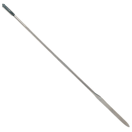 Nickel SS Lab Spatulas with 0 5 V Shaped x 1 5 L Shaped Ends 3 Pk from