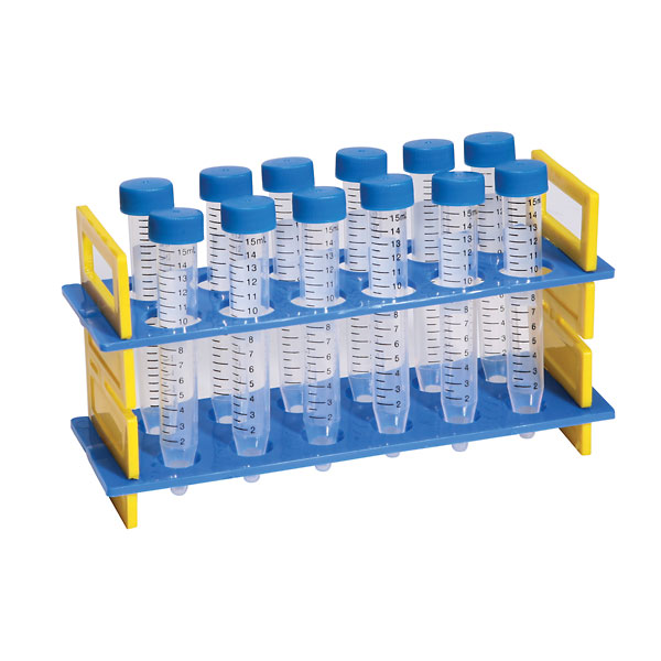 Cole Parmer Test Tube Rack with 15 mL tubes from ColeParmer