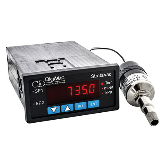 DigiVac StrataVac Vacuum Gauge w 2 Thermocouple Sensors from
