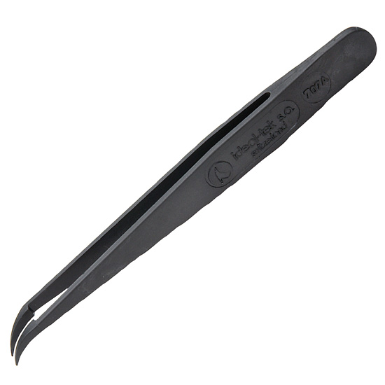 Cole Parmer ESD Safe Plastic Tweezer Tips Curved Angled Pointed 11 5 cm