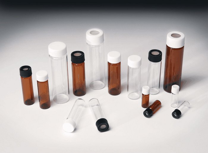 Glass Vials PTFE Lined Cap Clear 20 ml 100 pk from ColeParmer