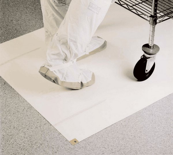 Adhesive Floor Mat 25 x 45 Clear on White 60 layer mats 4 mats cs from