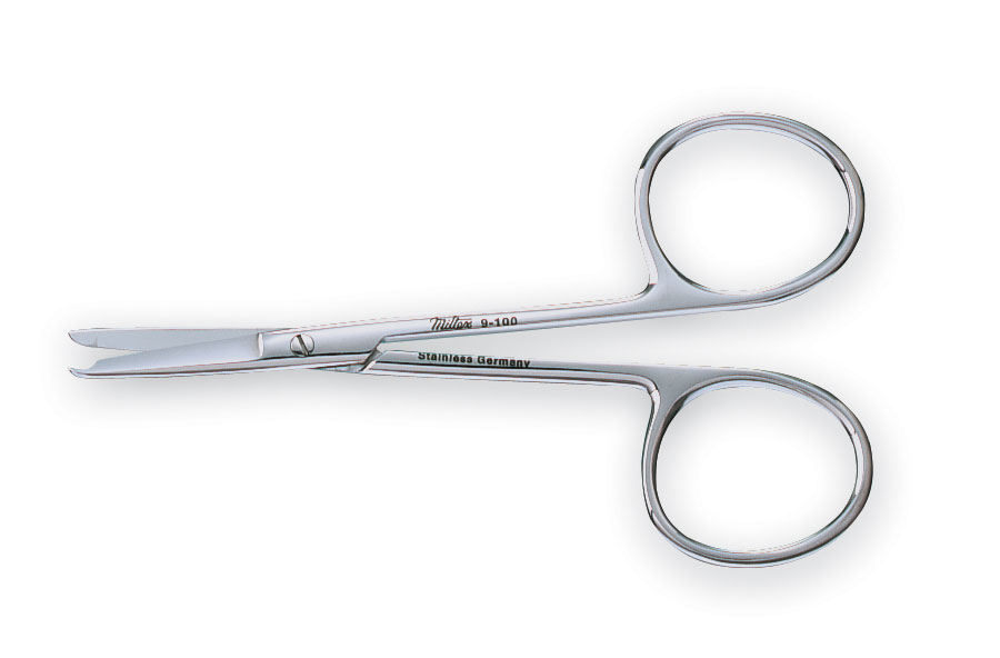 Suture scissors wired cutting angled one serrated blade from Cole
