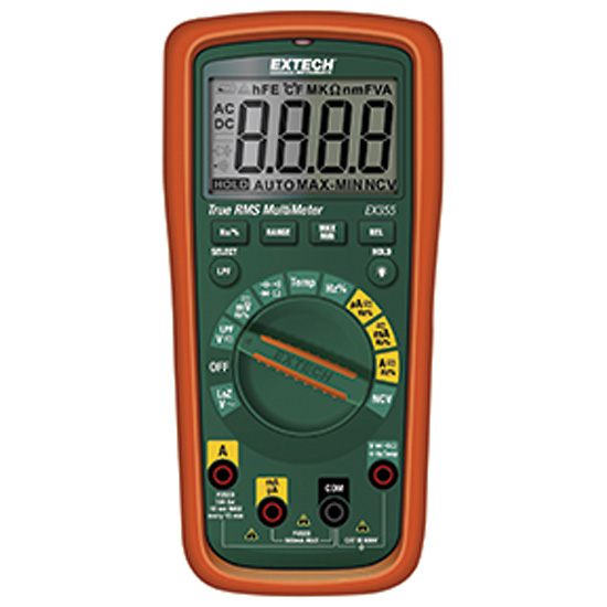 Extech EX355 TrueRMS Multimeter w Noncontact Voltage Detection and
