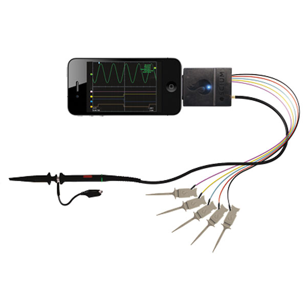 Oscium iMSO 104 Oscilloscope for iPad iPhone iPod 5 MHz 12 MS s from ColeParmer