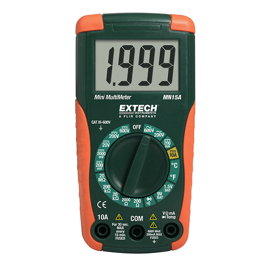 Extech MN15A Manual Ranging Multimeter 600 V from ColeParmer