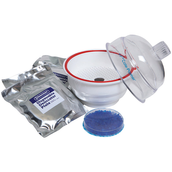 Cole Parmer Desiccator and Desiccant Kit 6 Diameter from ColeParmer