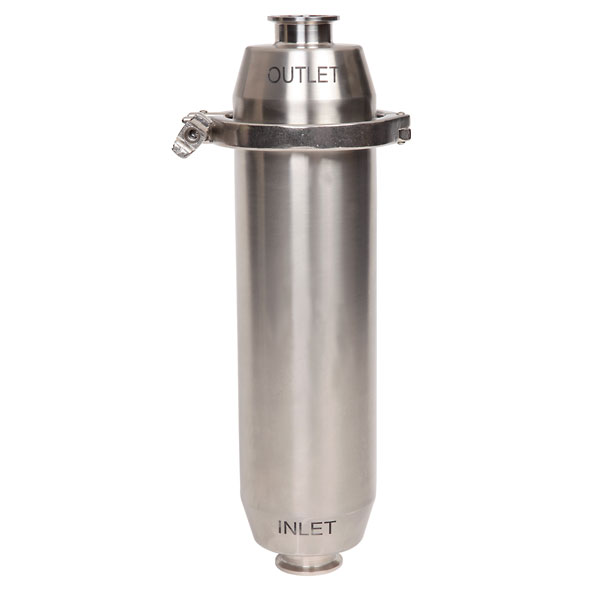 Sanitary In Line Strainer Assembly 1 5 Tri Clamp with 1 8 Perforated Core from ColeParmer