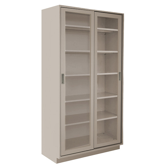 Cole Parmer Floor with Glass Sliding Doors 48x84x22 Silver Gray