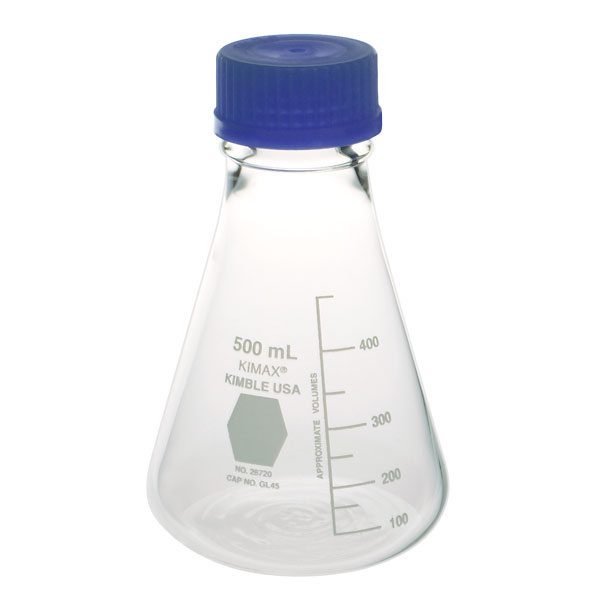 Kimax Erlenmeyer Flask with Screw Caps 250 mL from ColeParmer