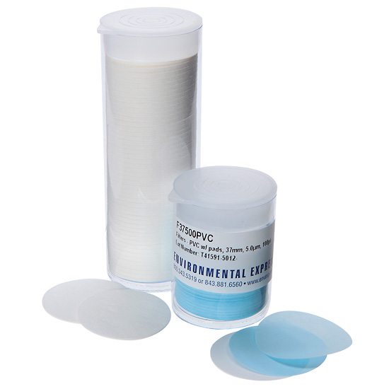 Air Sampling PVC Filters with Pads 37 mm 5 0 m 100 Pk from ColeParmer