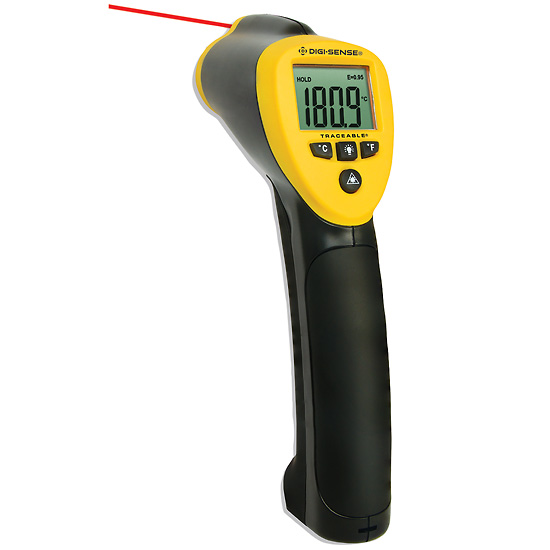 Digi Sense Calibrated Infrared Ir Thermometer 50 1 Ratio Fixed Emissivity From Cole Parmer 6227