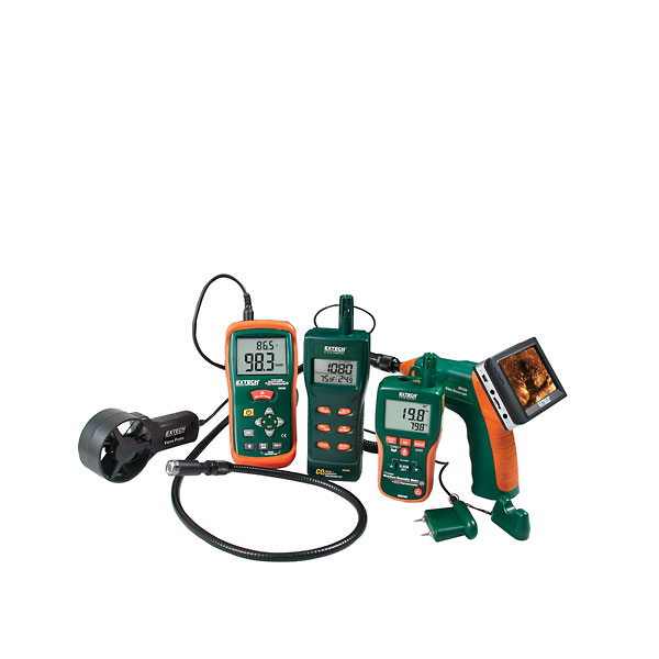 Extech MO290 EK Energy Audit Kit moisture RH airflow CO2 meter and