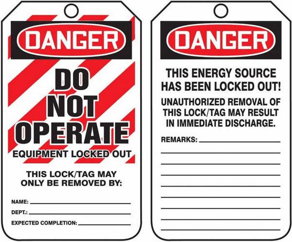 lock out tag out signs