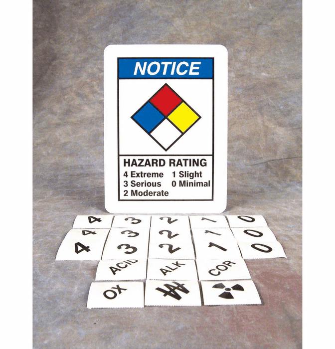 Nfpa Notice Hazard Rating Sign Kit X Adhesive Vinyl From Cole Parmer