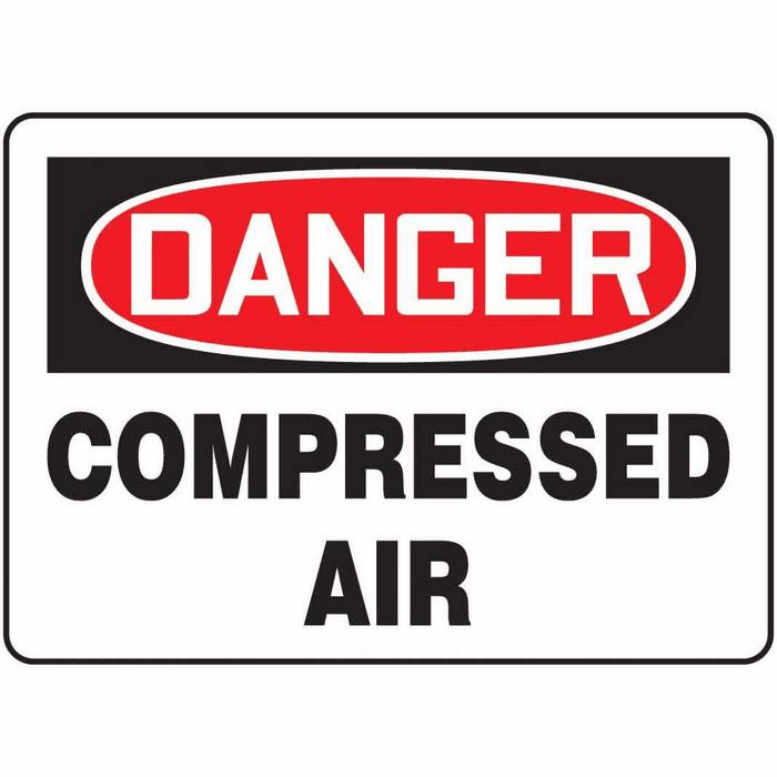 Safety Sign Danger Compressed Air 10 X 14 Plastic from ColeParmer