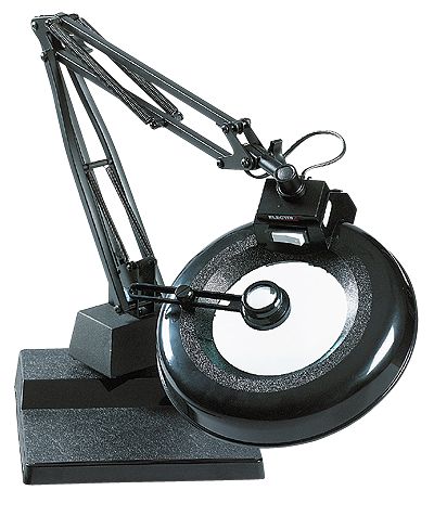 Desk Lamp  Magnifier on Circular Illuminated Magnifier With Weighted Table Base  1   7125