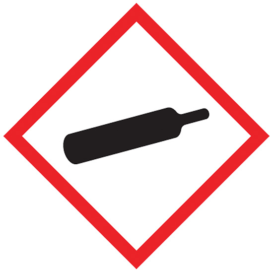 Ghs Label Gas Cylinder Pictogram 1 X 1 Adhesive Poly 250 Roll From Cole