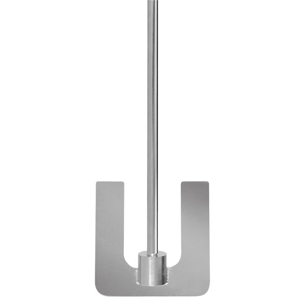 U shaped mixing paddle 5 x 10 blade 36 L shaft stainless steel from