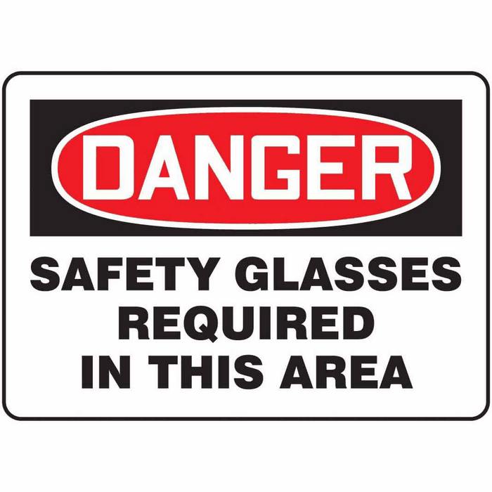 Glasses Safety Sign