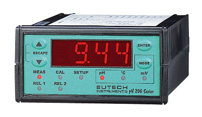 Eutech Instruments pH 200 1 8 DIN pH ORP controller from Cole-Parmer