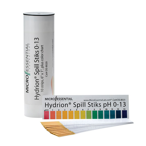 pHydrion pH Spill Stick Range 0 13 10 pk from ColeParmer