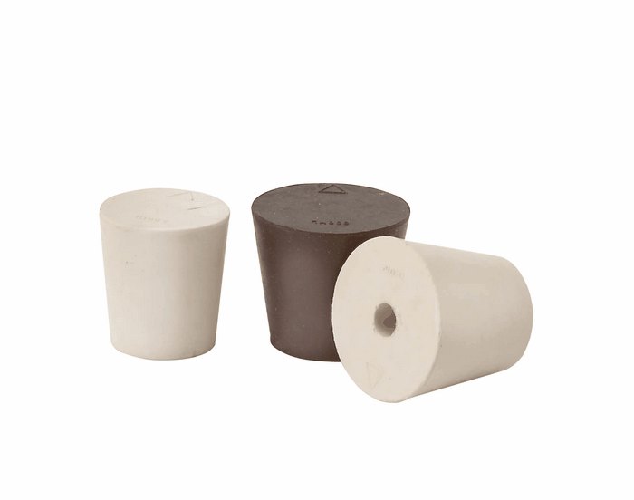 800ml Kjeldahl Flask Stopper Black Rubber Solid from ColeParmer