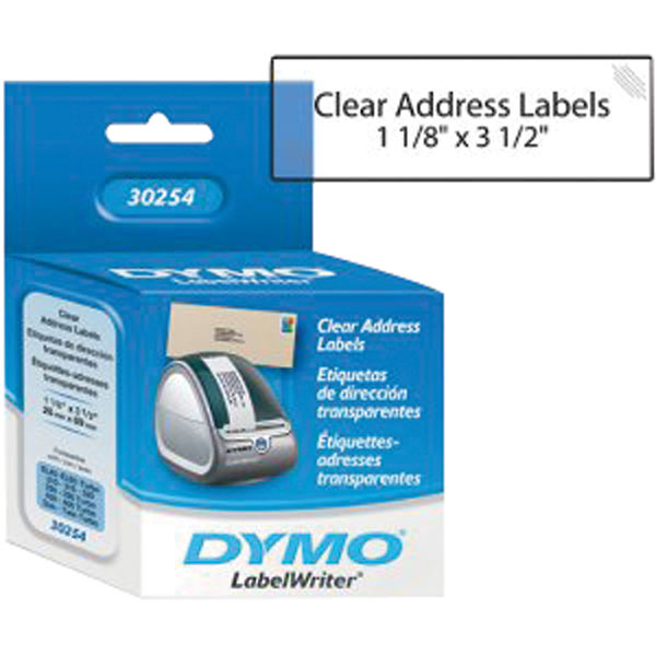 Address Label Clear 130 Labels Per Roll One Roll Pack from ColeParmer
