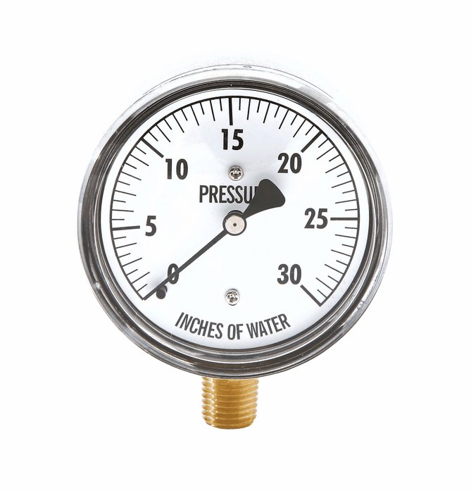 Representative photo only Pressure Gauge 1 4 NPT M process connection 0 to 10 psi