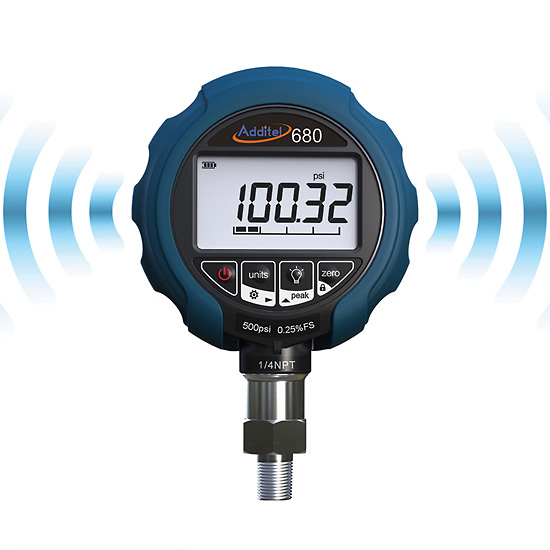 Additel ADT 680 Digital Pressure Gauge w Wireless RF Transmitter 0 500