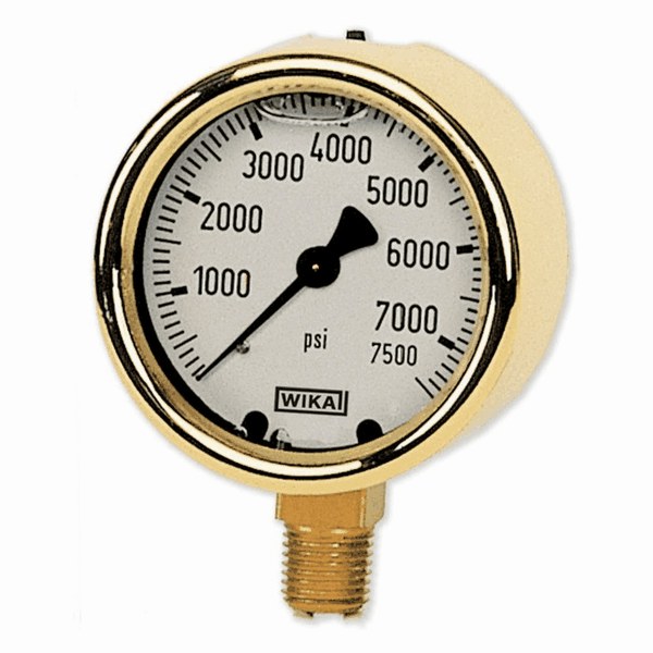 Wika Brass Industrial Gauge 0 To 5000 PSI 2 1 2 from ColeParmer