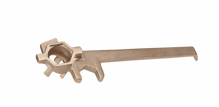 Standard Drum Wrench Non Sparking Brass from Cole-Parmer