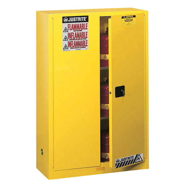 Justrite Flammable Storage Safety 90 gallons self closing door