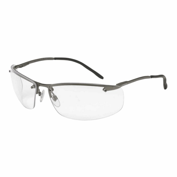 Uvex by Honeywell Slate Safety Glasses Gunmetal Frame Clear Lens from