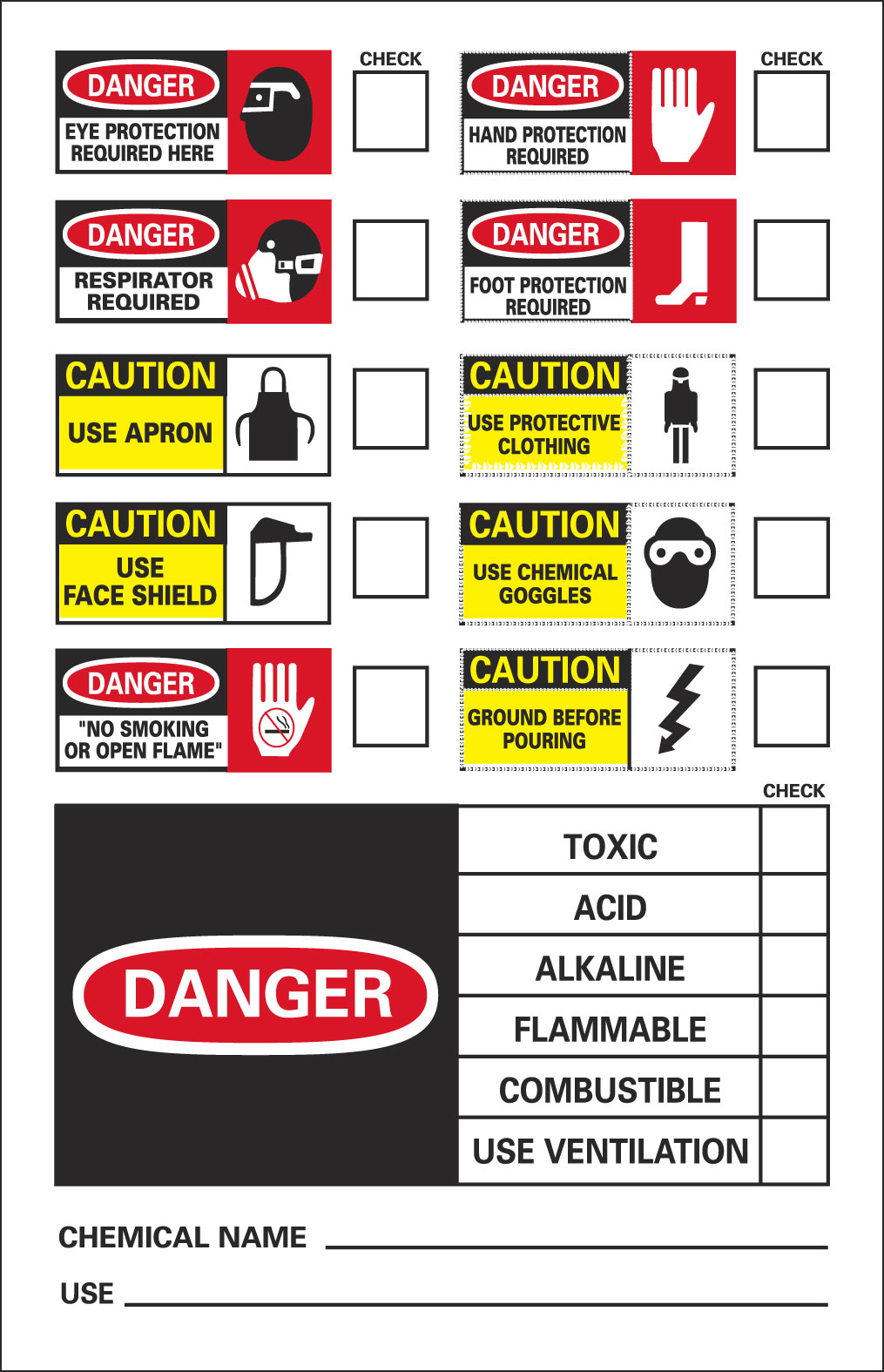 Hazardous Material Identification Label 3 W X 5 H from ColeParmer Canada