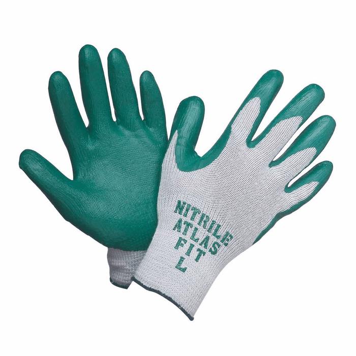 Sperian Atlas Fit Nitrile Coated Cotton Poly Glove Md from ColeParmer