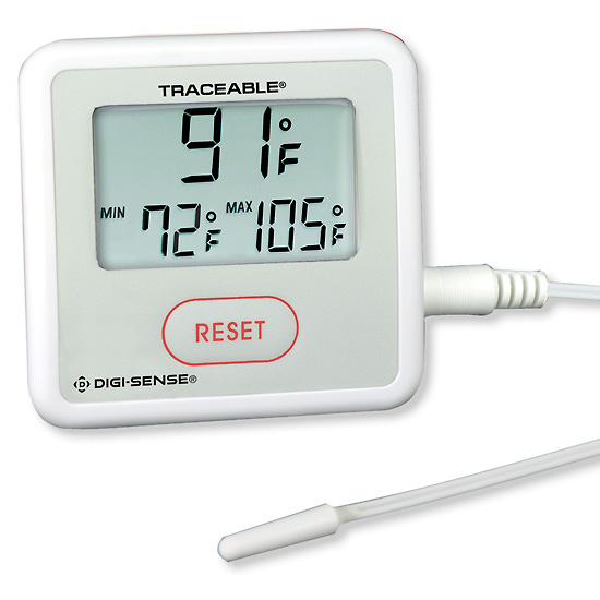 Digi Sense Calibrated Sentry Triple Display Thermometer 58 to 158F wire