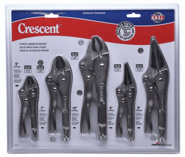 Crescent 5 Piece Locking Pliers Set from ColeParmer