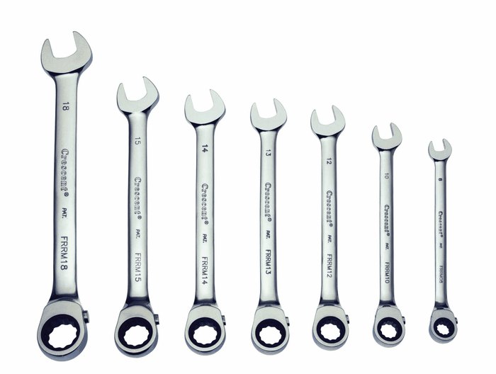Crescent 7 Piece Reversible Ratchet Combination Wrench Set Metric from