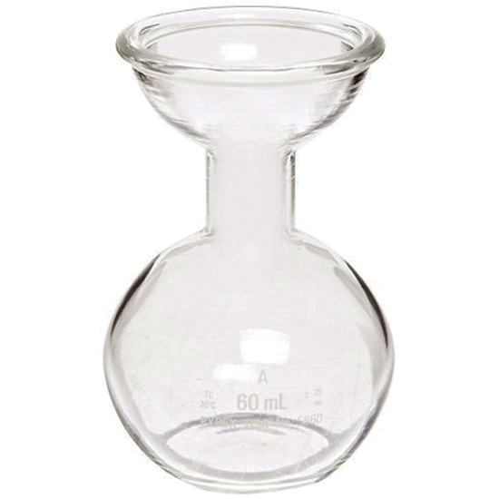 Receiving flask Pyrex glass 60 mL for Saybolt Bath from Cole
