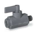 Ball Valve, 2-way, 1/4" NPT(F) x 1/4" NPT(M), PP with Viton® seals