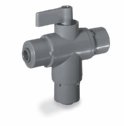 Ball valve, 3-way, 1/4" John Guest (PVC-326-4SMC4SMC4SMC-E)
