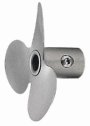 Representative photo only 316 SS lightweight three blade propeller 3 1 2 dia x 5 16 bore dia