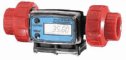 Representative photo only Battery powered turbine flowmeter totalizer 1 2 NPT F 1 to 10 gpm 3 8 to 38 LPM PVDF