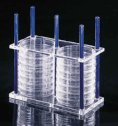 Thermo Scientific Nalgene® Petri dish rack; capacity, 24 dishes, 100mm; dimensions, 8 1/8"L x 4"W x 8"H