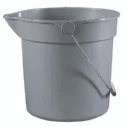Heavy-duty low-density polyethylene pail, 10 quart (2963-GRAY)