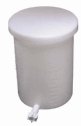 EW-06317-56 Cylidrical Tank with Cover and Spigot, HDPE, 7-1/2 Gal., 3/16" Wall